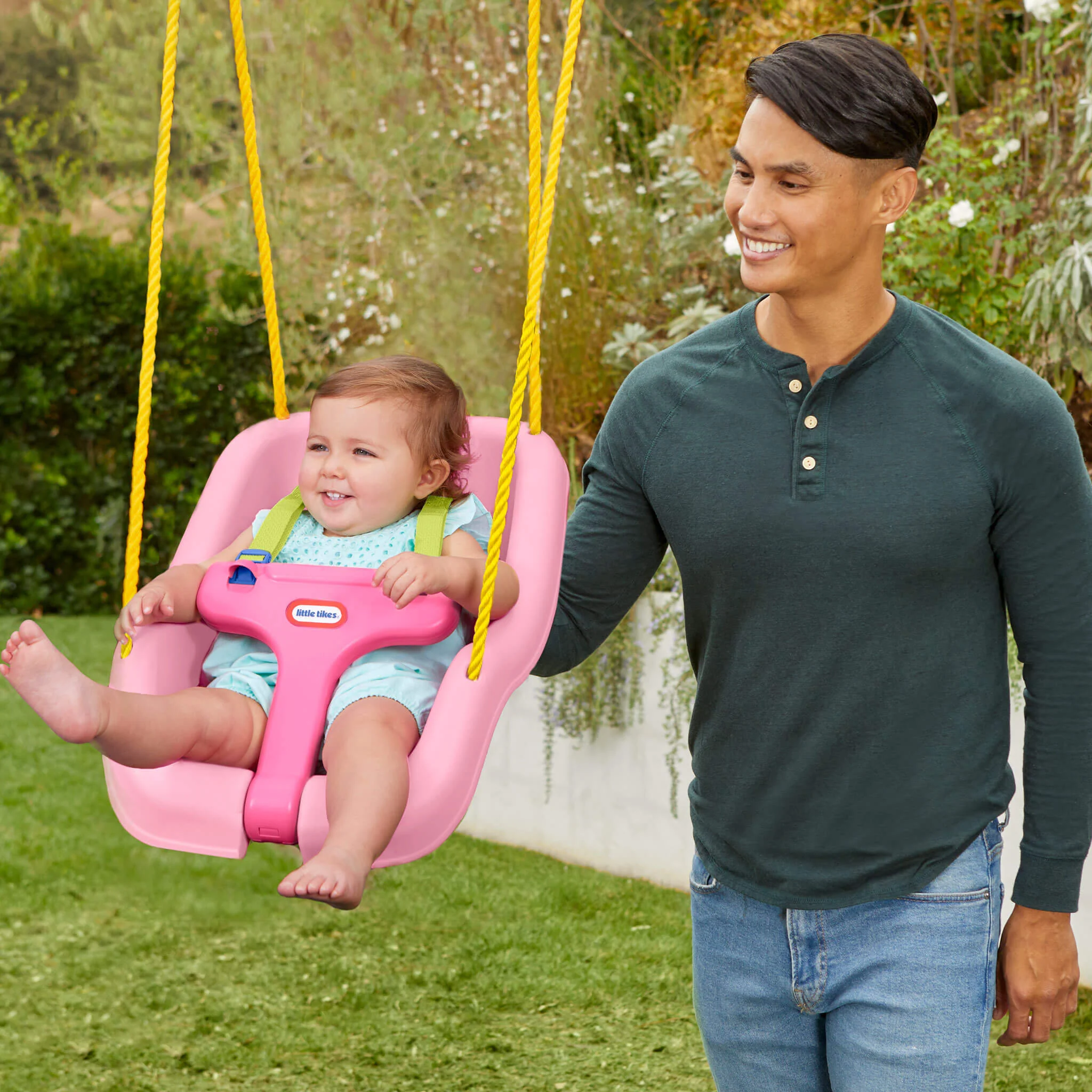 Little Tikes Pink – 2-in-1 Snug 'n Secure Swing Toy - Image 2